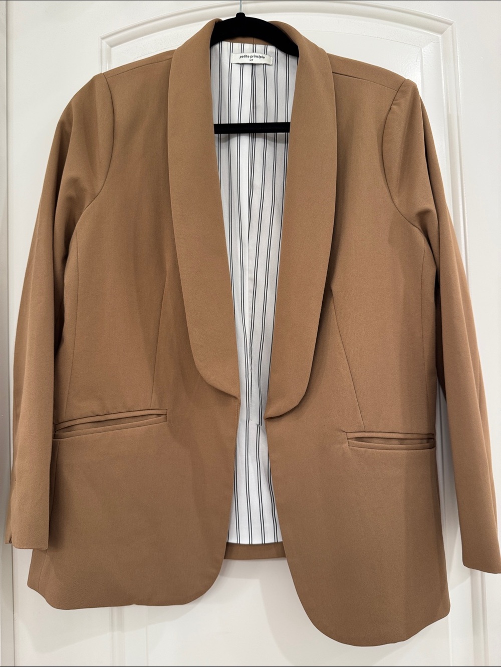 Tan Shawl Collar Blazer